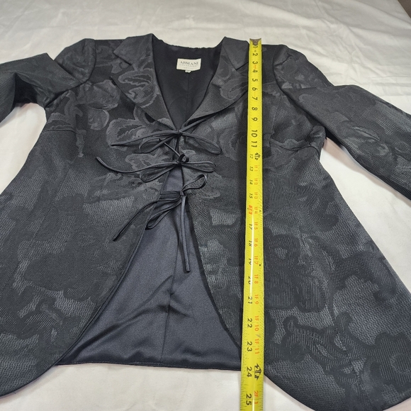 Armani collezioni woman floral Embossed black blazer size 8 - Picture 11 of 15